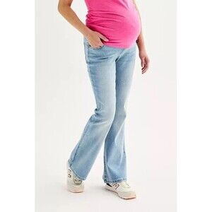 Maternity Sonoma Goods For Life Size 2 Stretch Over The Belly Flare Jeans NEW